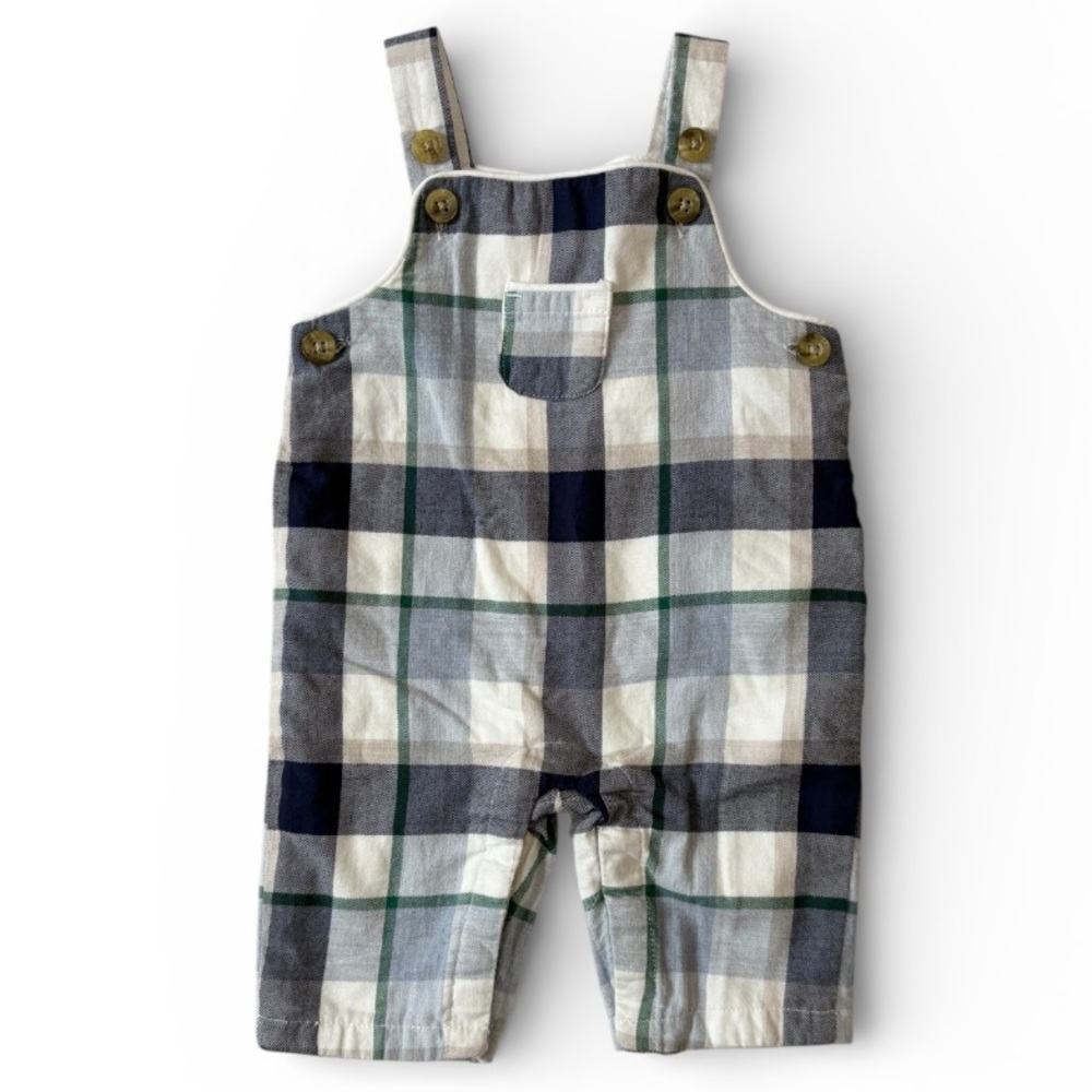 Janie and Jack | Plaid Baby Overalls | 0-3 months